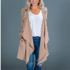 Martinis With A View Cardigan in Khaki
